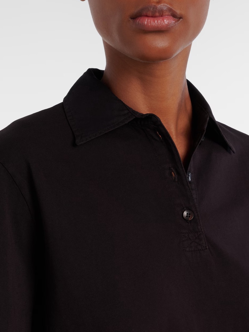 LESET Dark Brown Long-Sleeve Polo Top - Picture 4 of 5